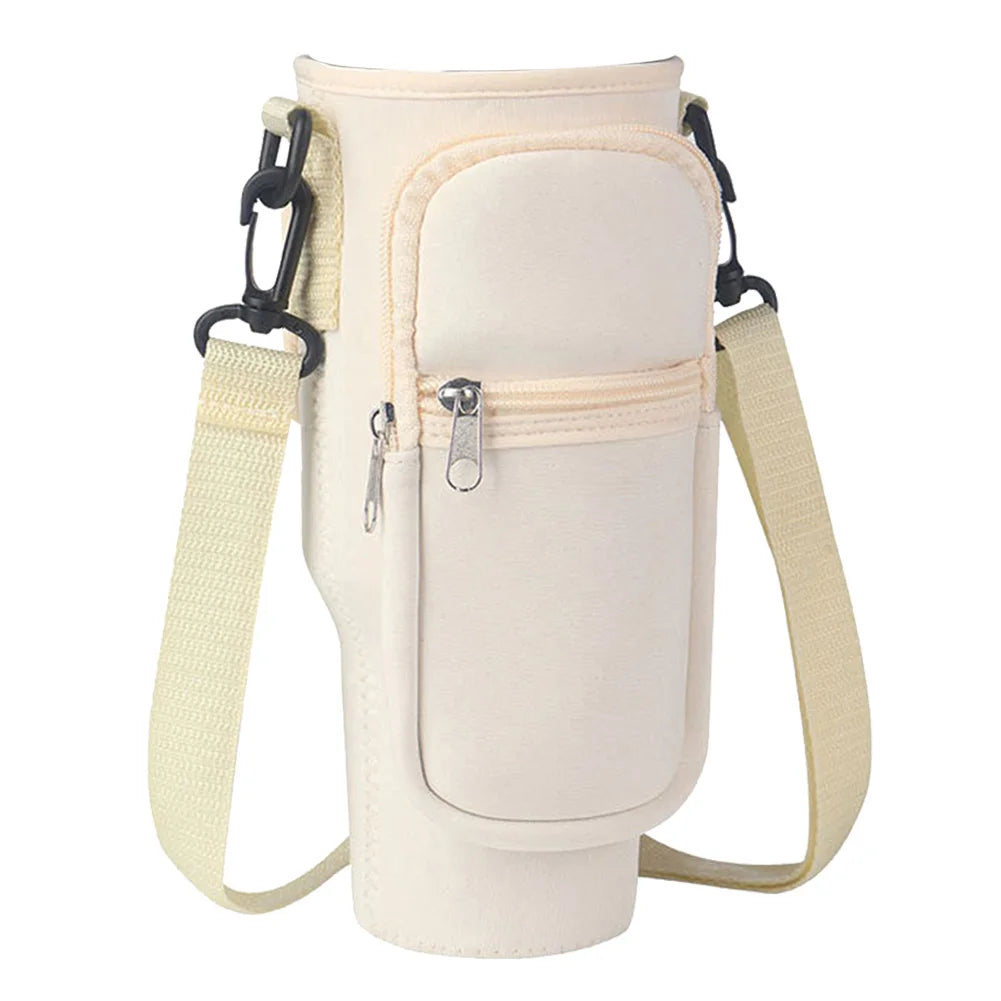 Bolsa Portabotellas de Neopreno con Bolsillo para Móvil – Compatible con Vaso Stanley de 1,2 L con Asa