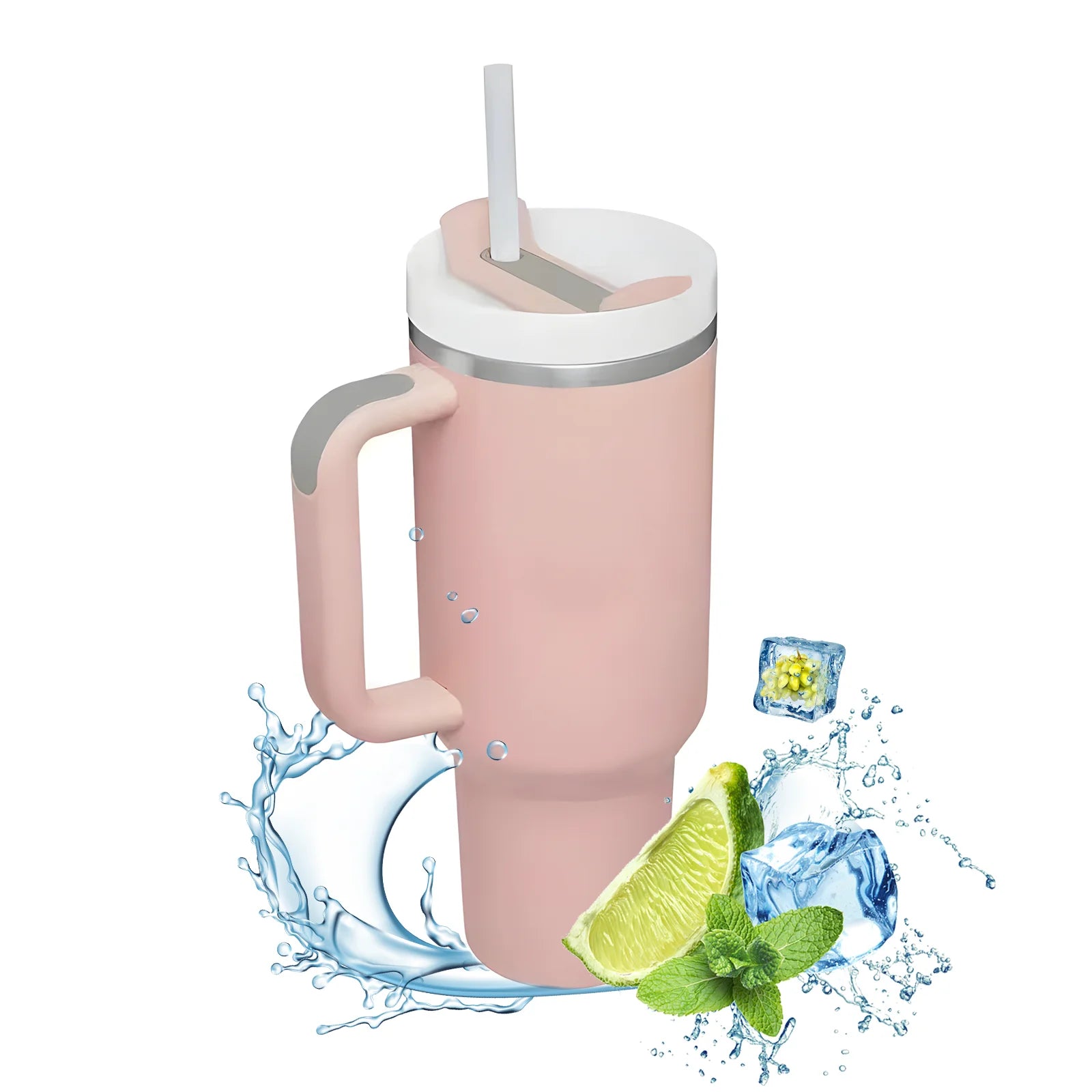 Vaso Térmico con Asa 1,2 L – Acero Inoxidable, Aislante al Vacío para Café y Bebidas Frías