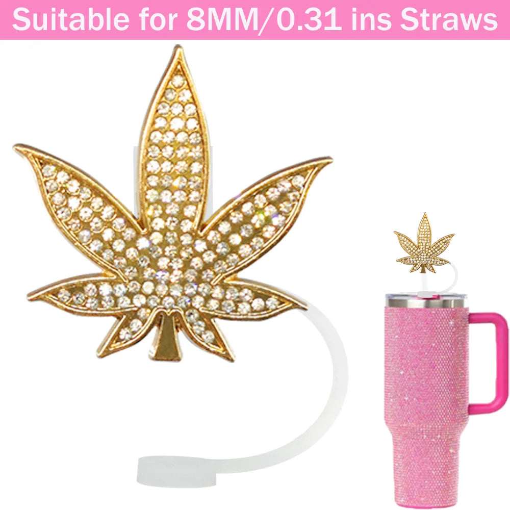 Tapas de Silicona para Pajitas 8 mm – Decoración Cristal Corazón y Mariposa, Antipolvo
