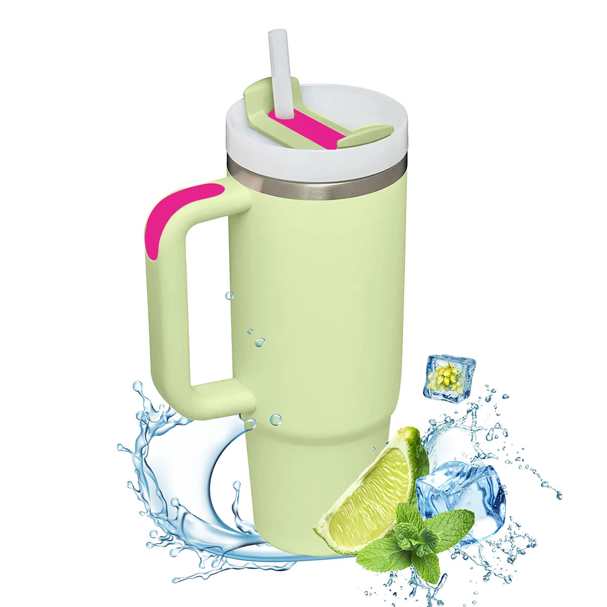 Vaso Térmico con Asa 1,2 L – Acero Inoxidable, Aislante al Vacío para Café y Bebidas Frías