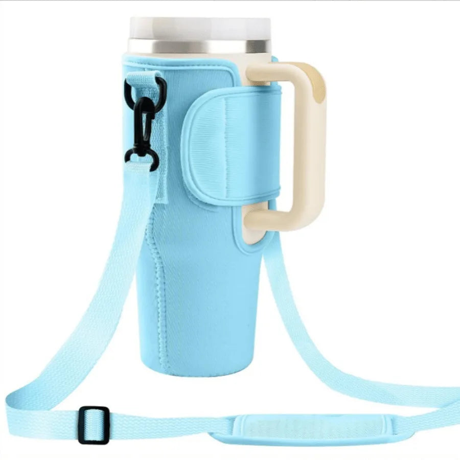 Funda Porta Botellas para Vaso Grande – Con Asa y Correa Ajustable