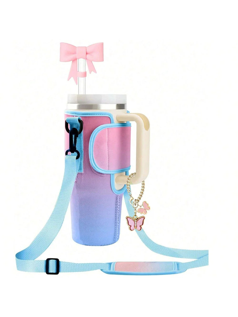 Funda Porta Botellas para Vaso Grande – Con Asa y Correa Ajustable