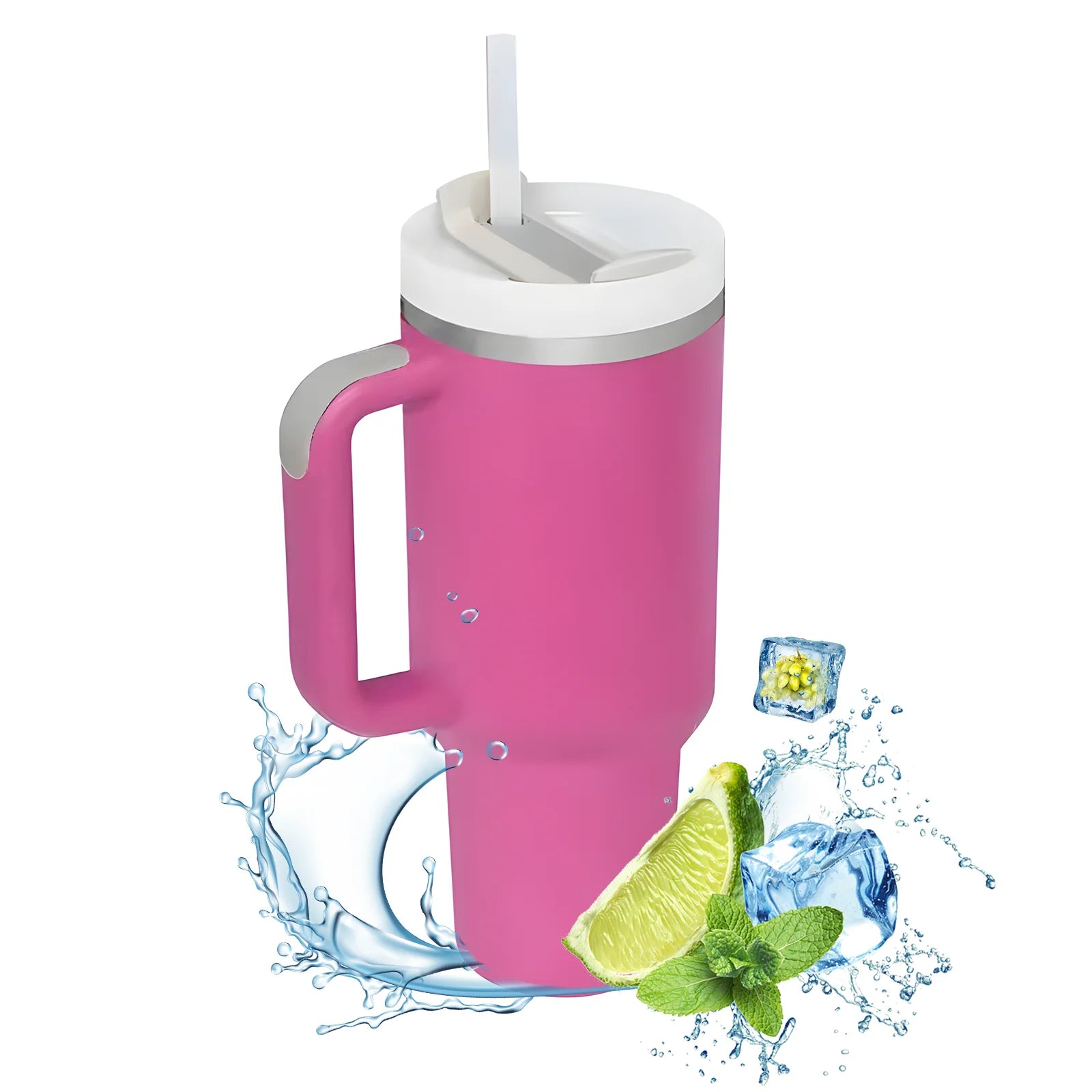 Vaso Térmico con Asa 1,2 L – Acero Inoxidable, Aislante al Vacío para Café y Bebidas Frías